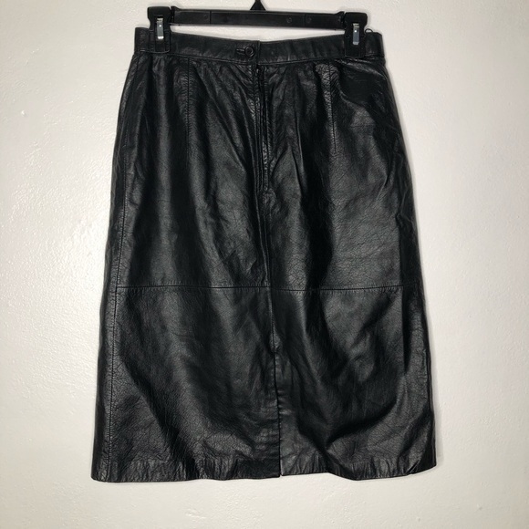 West Bay Leather Skirt Black Size 10 - Picture 3 of 7